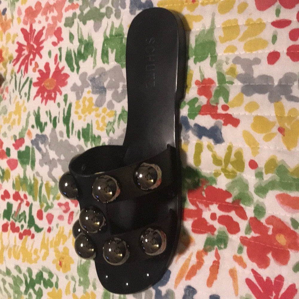 Black Studded Sandals